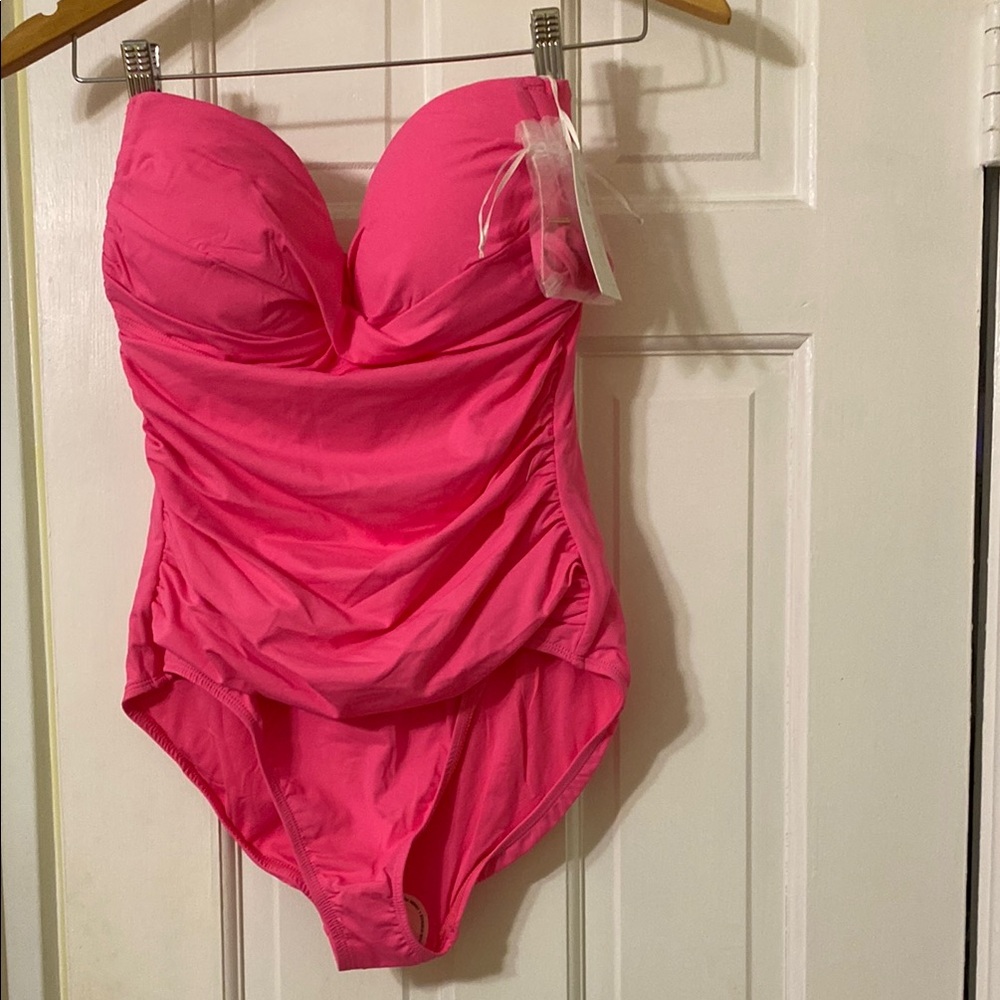 Pink one piece swimsuit